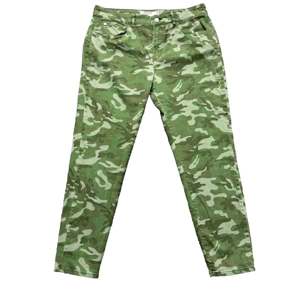 Mountain Khakis Pants Womens 14P Slim Fit‎ Charlie Camo Organic Cotton Stretch